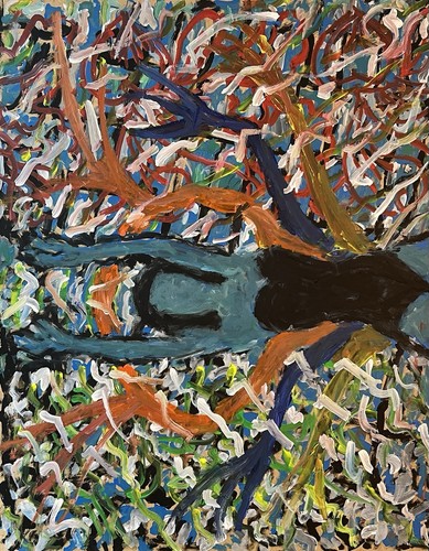 Original acryl frau - acryl, portrait