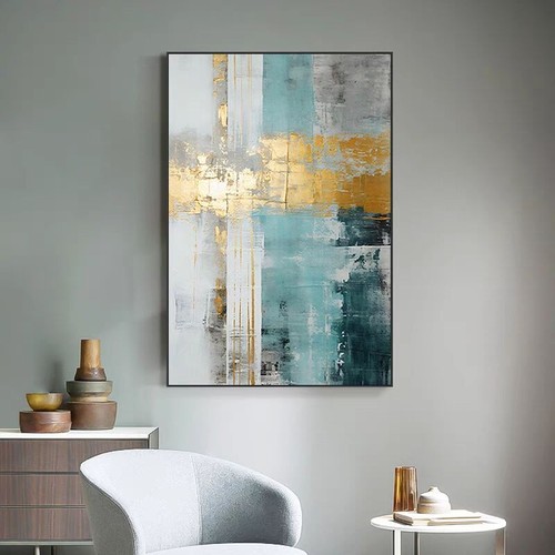 Abstrakt blau gold - gold, modern