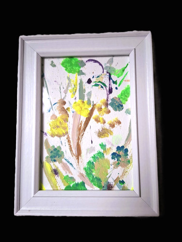 Acrylbild floral abstrakt