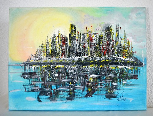 Abstrakte malerei kunst acryl - kunst,