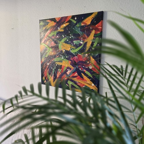 Moderne kunst acrylbild - moderne,