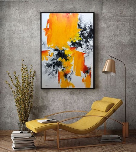 Abstraktes acrylbild 100x70 - abstraktes,