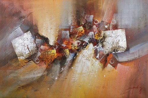 Handgemalt ölgemälde 60x90 - Ölgemälde,