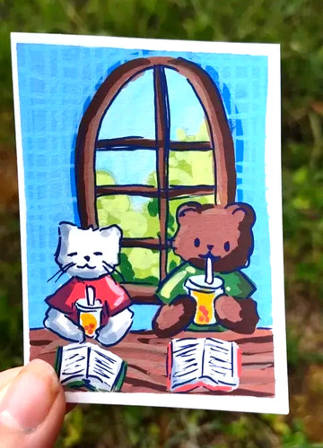 Aceo original acryl painting - aceo:,