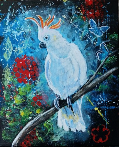 Modernes wandbild kakadu - modernes,