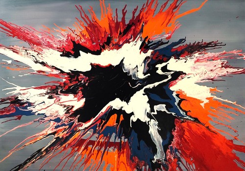 Abstraktes bild 100x70 - abstraktes,