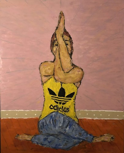 Original ölgemälde frau - original, yoga