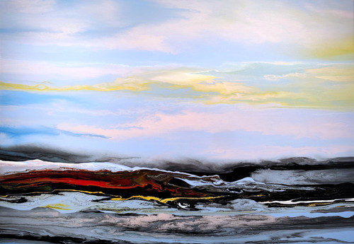 Abstrakte malerei landschaft - abstrakte,