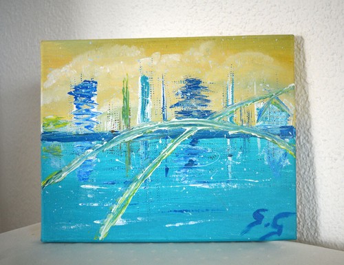 Abstrakte malerei kunst acryl - abstrakte,