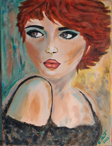 Acryl bild gemälde frau - acryl,