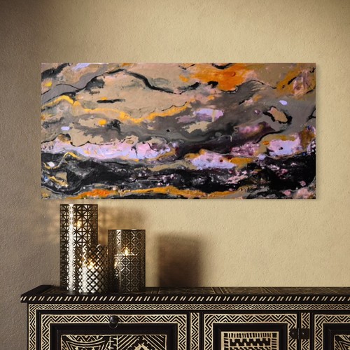 Modernes gemälde 50x100x4 - gemälde, 50x100x4,5