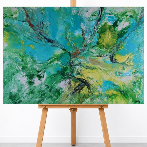 Abstraktes acrylbild - acrylbild, in