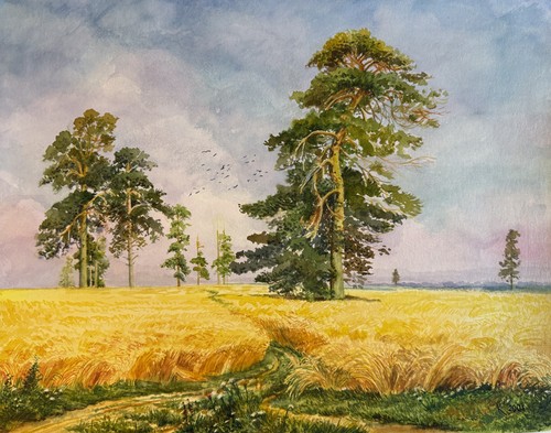 Aquarellbild original 40x30 - original,