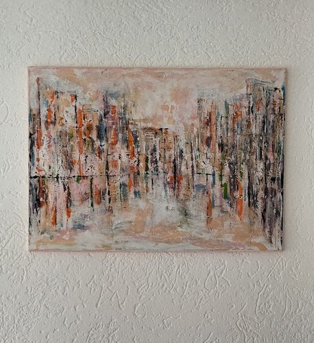 Abstraktes acrylbild moderne - abstraktes, acrylbild.